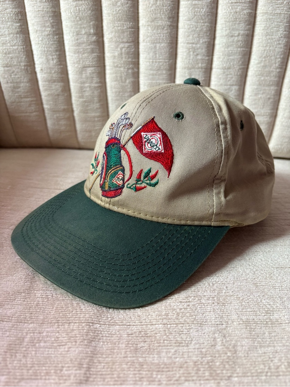 Vintage Tabasco Brand Golf Bag Pepper Embroidered Strapback Hat Cap